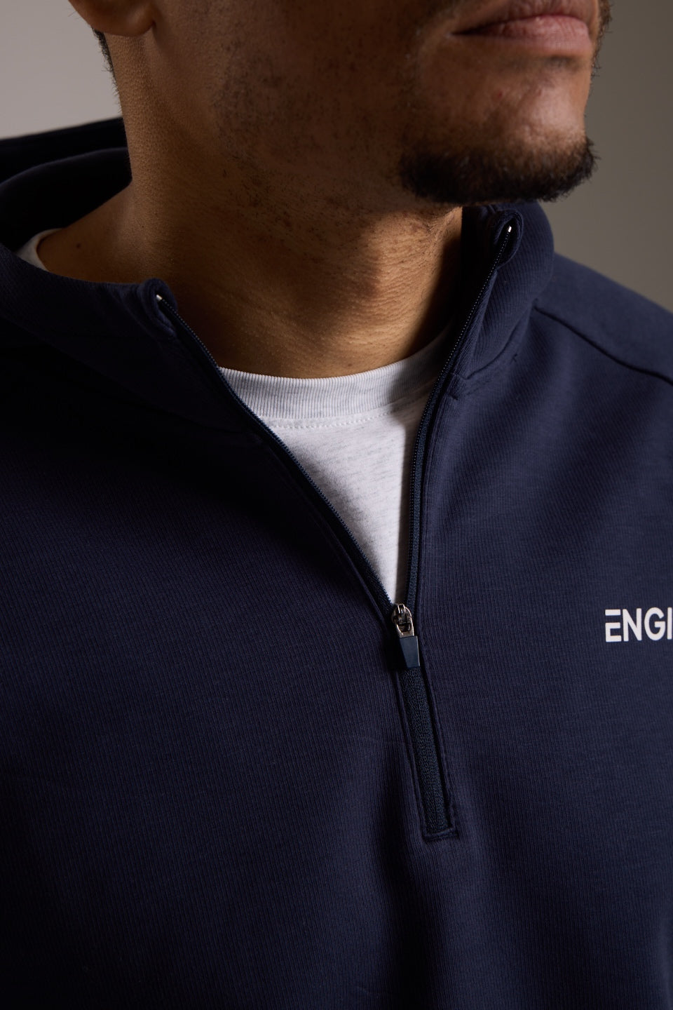 Soft Quarter Zip Hoodie - Navy Blue