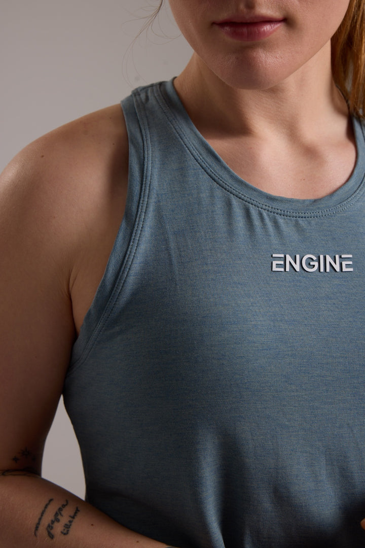 Trace Racerback Tank Top - Green Melange