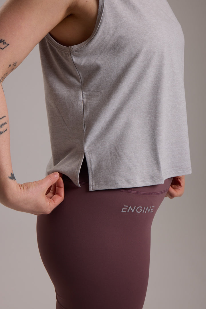 Drift Cropped Tank - Light Grey
