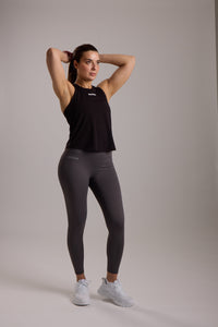 Trace Racerback Tank Top - Black