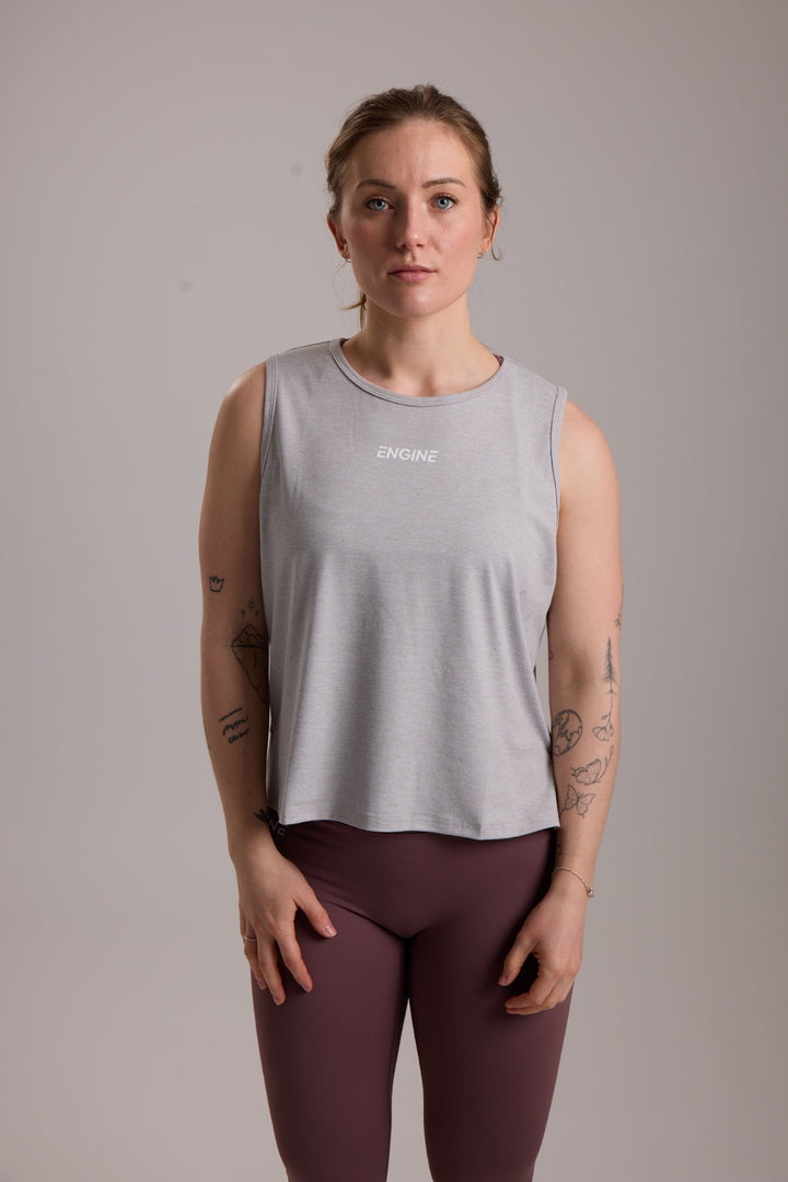 Drift Cropped Tank - Light Grey