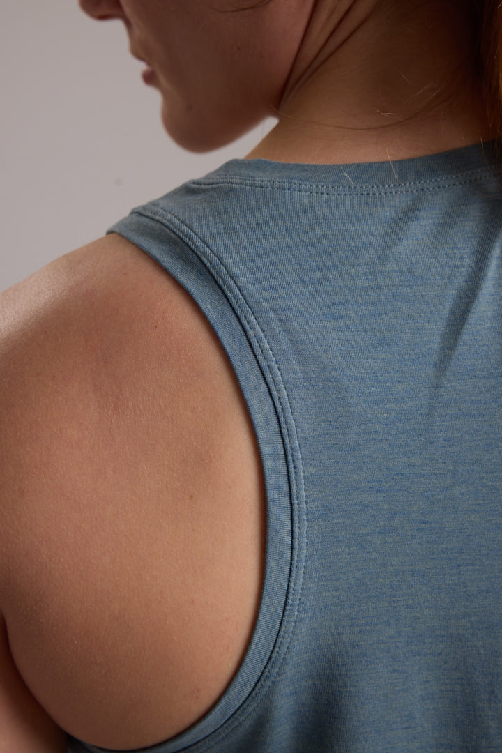 Trace Racerback Tank Top - Green Melange