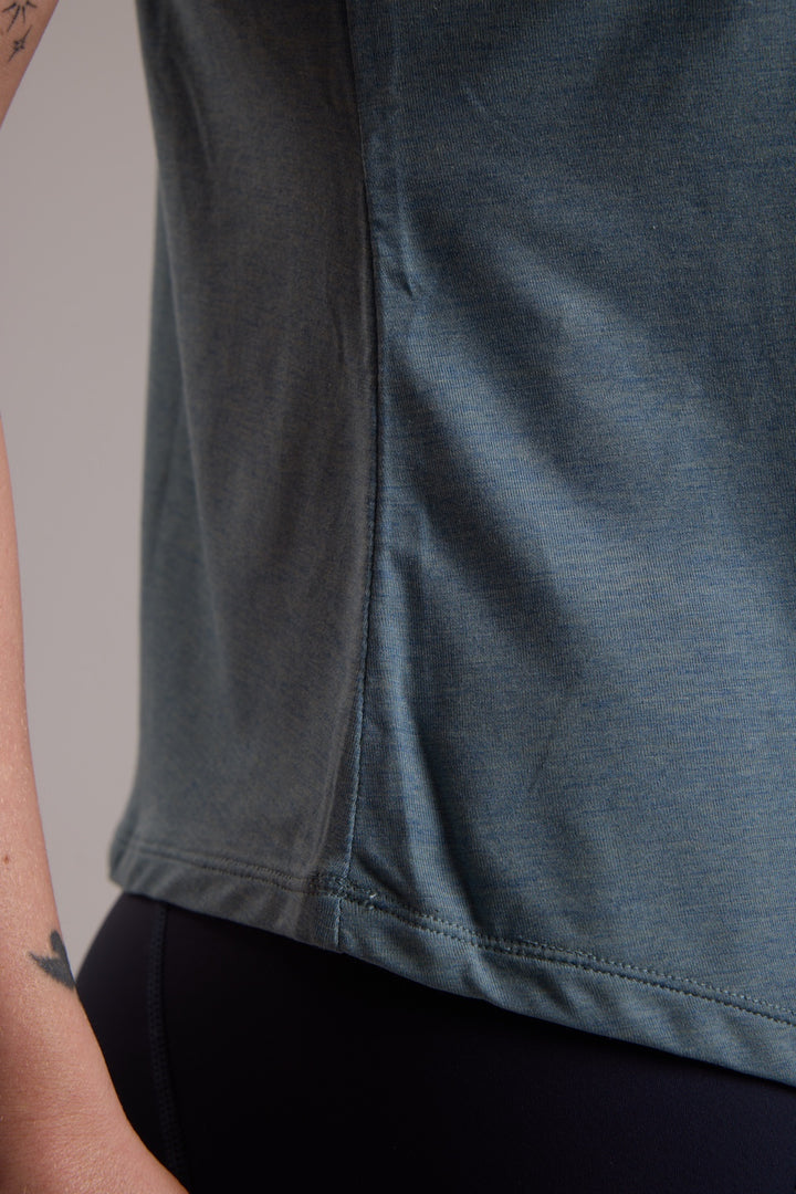 Trace Racerback Tank Top - Green Melange