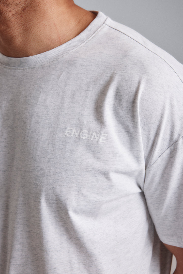 Oversize T-shirt - Light Grey Melange