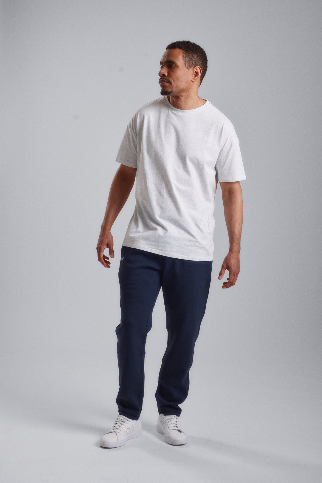 Oversize T-shirt - Light Grey Melange