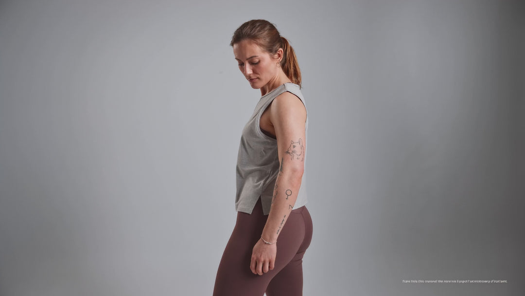 Drift Cropped Tank - Light Grey